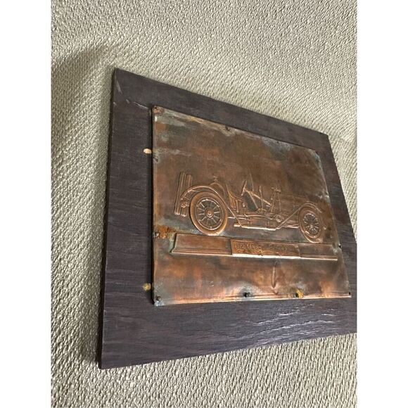Vintage Stamped Pressed Copper 1912 Mercer Raceabout 10x8.5” Artwork Picture - Picture 4 of 9
